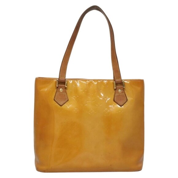 LOUIS VUITTON Monogram Vernis Houston Hand Bag Jaune M91121 LV Auth BA994 - Picture 2 of 16